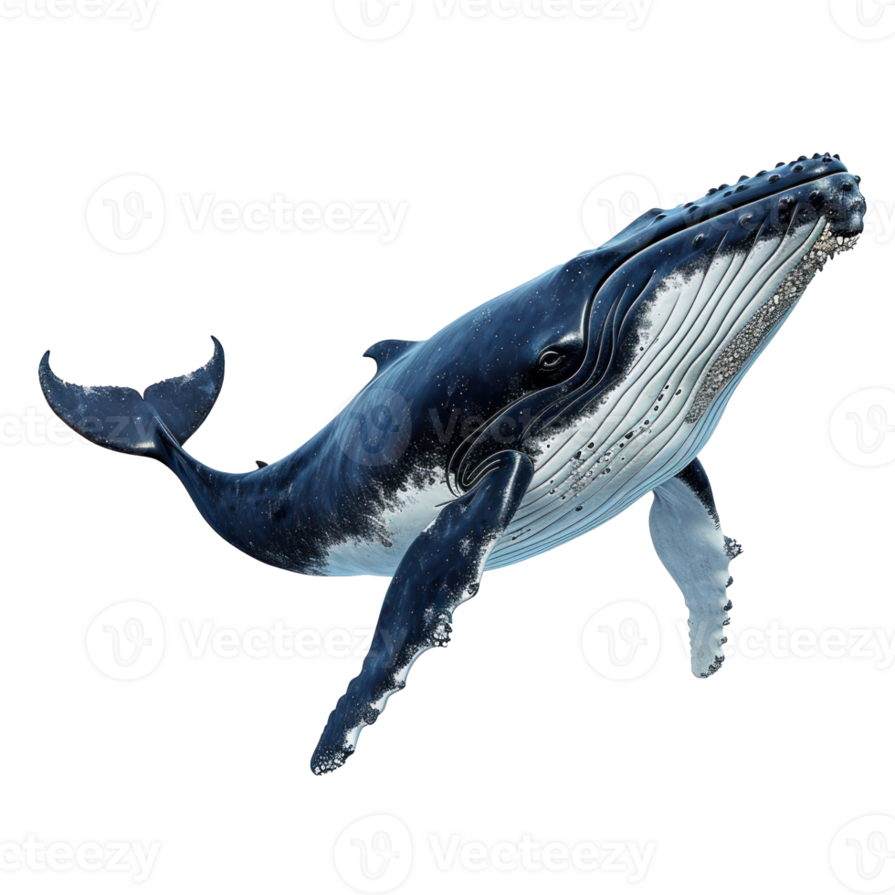 humpback whale isolate on transparent background png