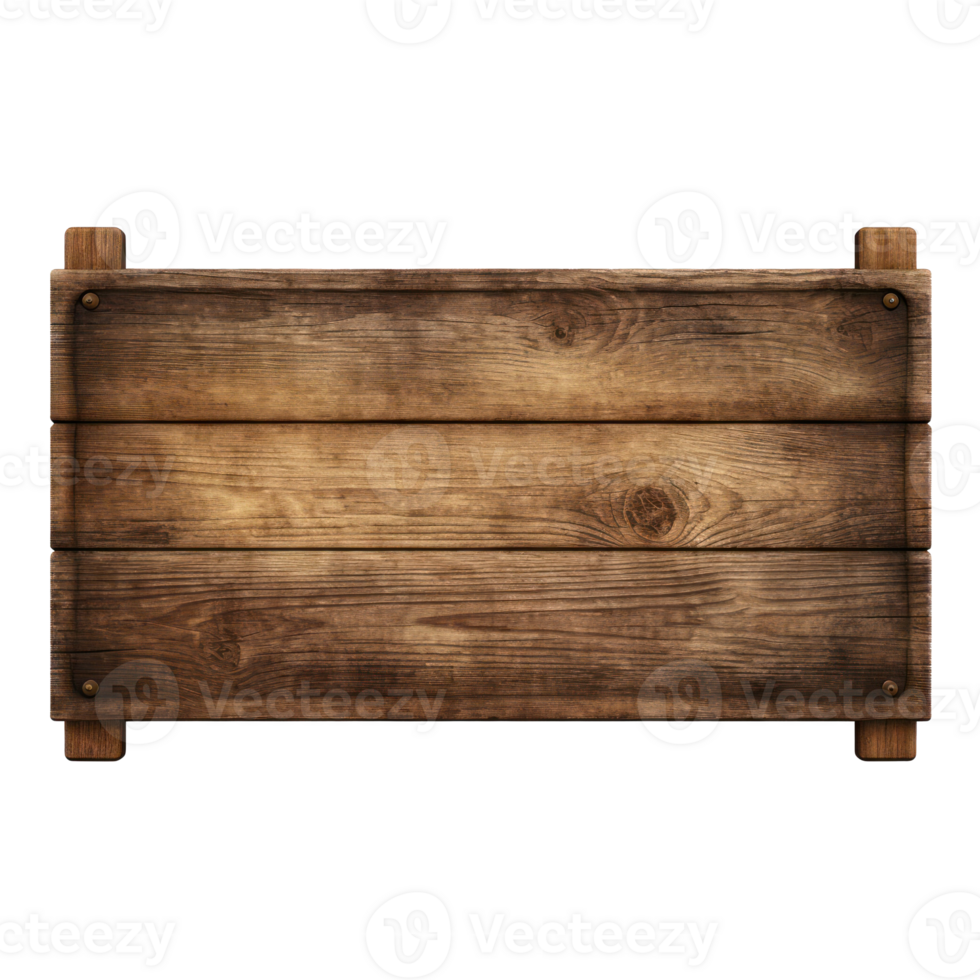 Wooden sign isolated on transparent background png