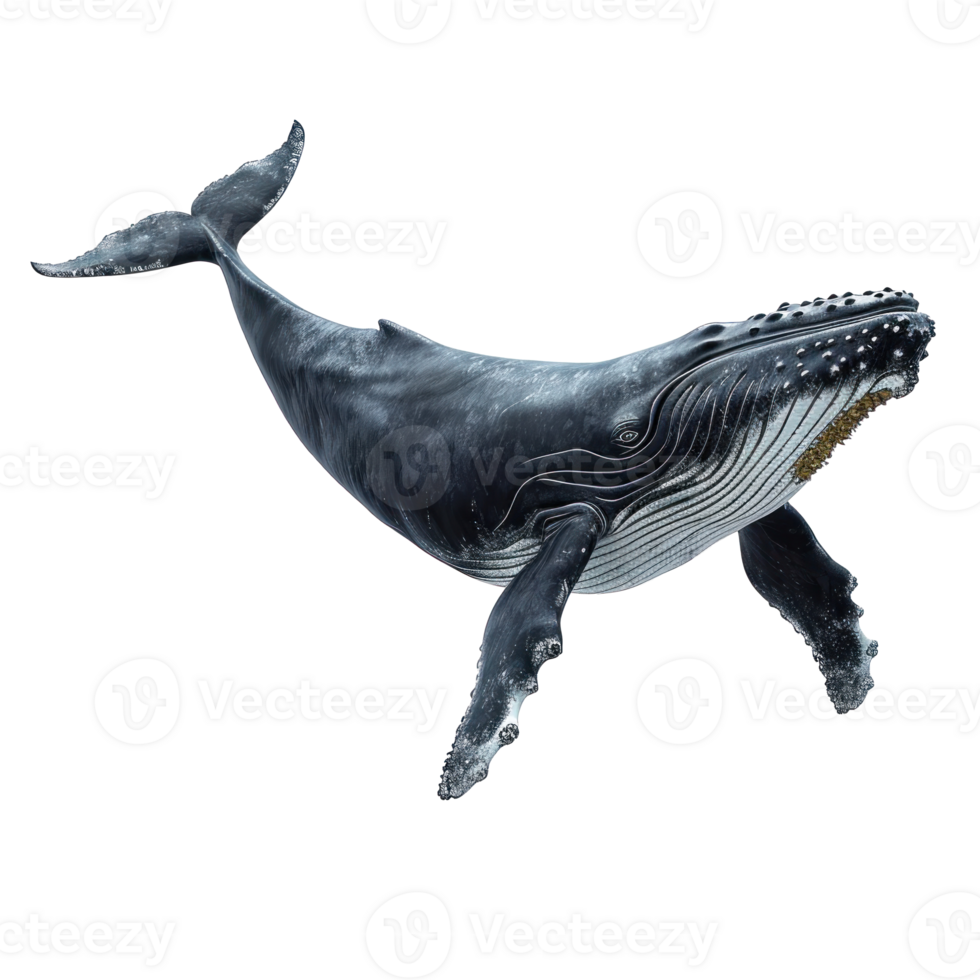 humpback whale isolate on transparent background png