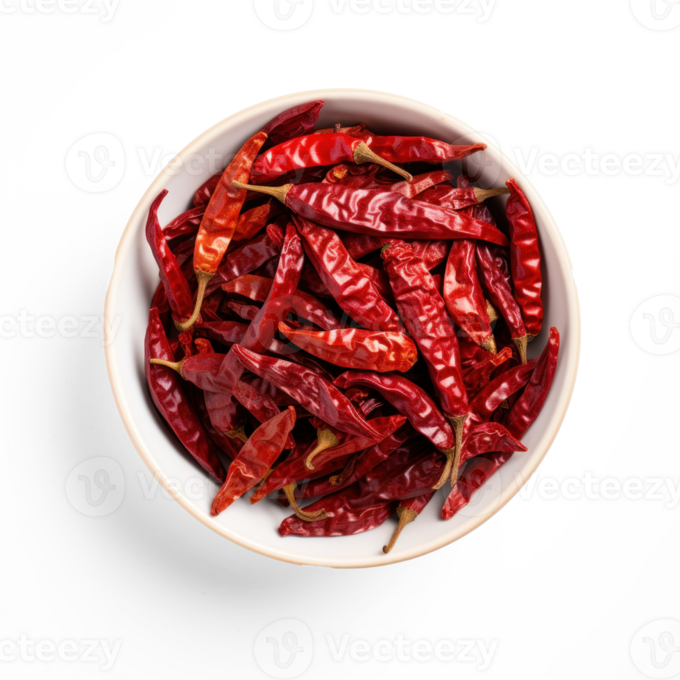 Dry red chilli with transparent background png