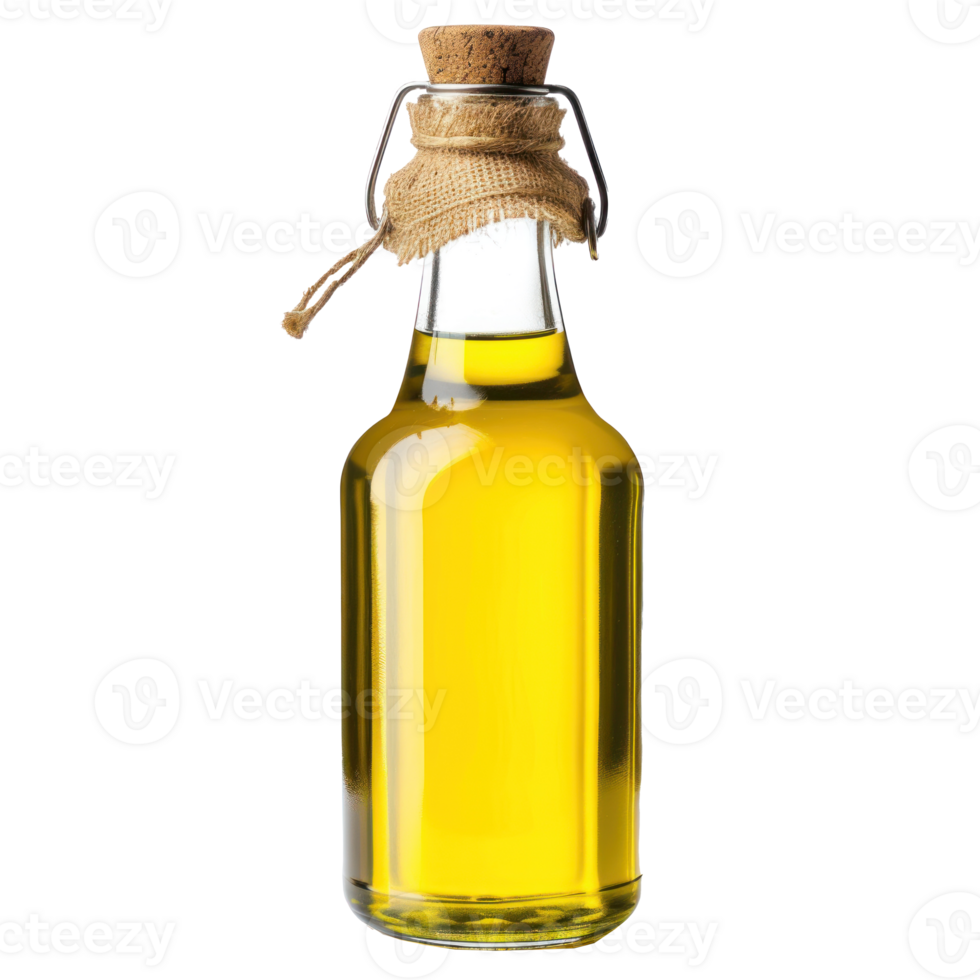 Olive oil in bottle, isolated on transparent background png