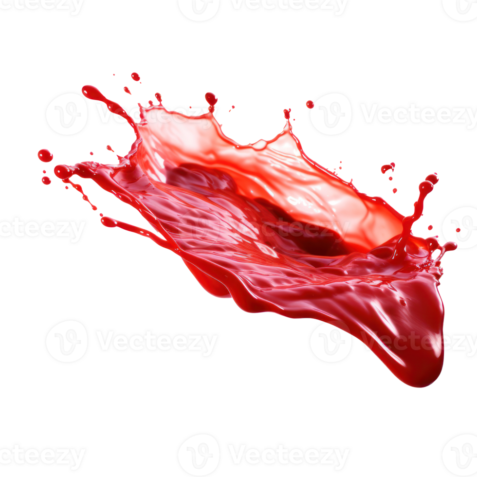 Ketchup splash on transparent background png