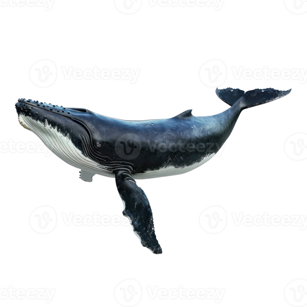 humpback whale on transparent background png