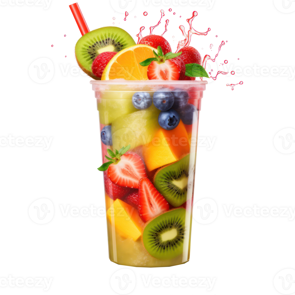 fresh fruit juice with splash and splash on transparent background png