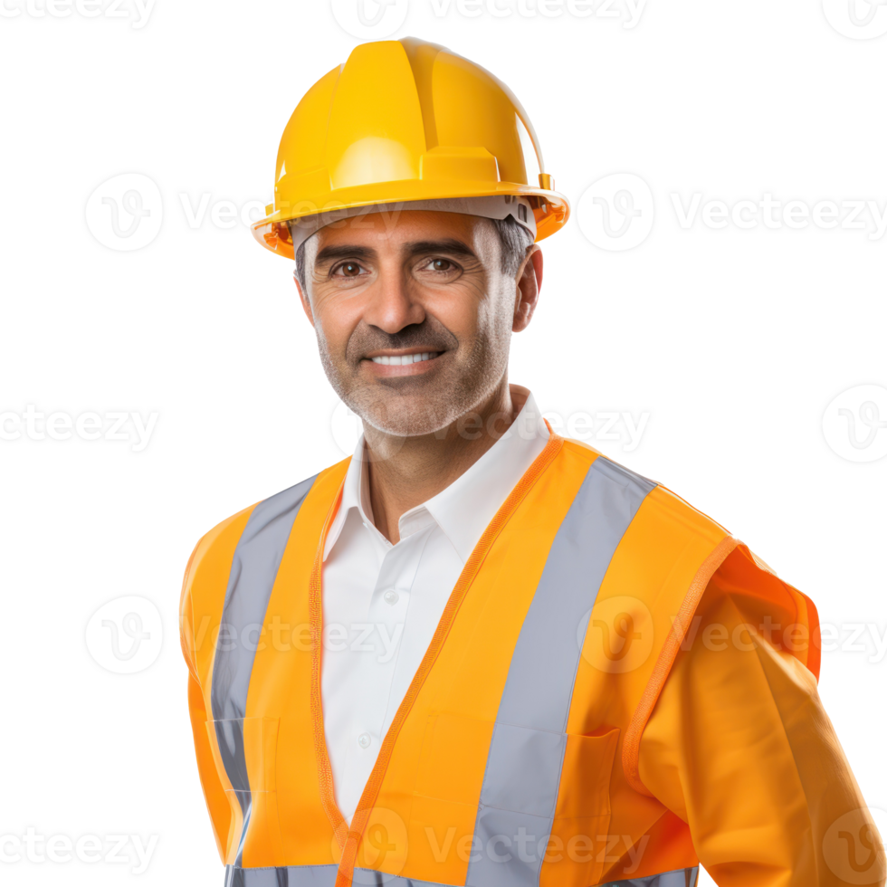 an image of a construction worker isolate on transparent background png
