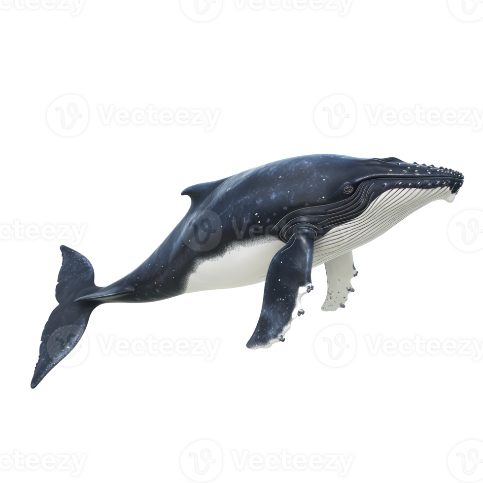 humpback whale isolate on transparent background png