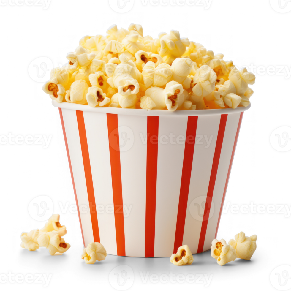 a close up of popcorn bucket on a transparent background png