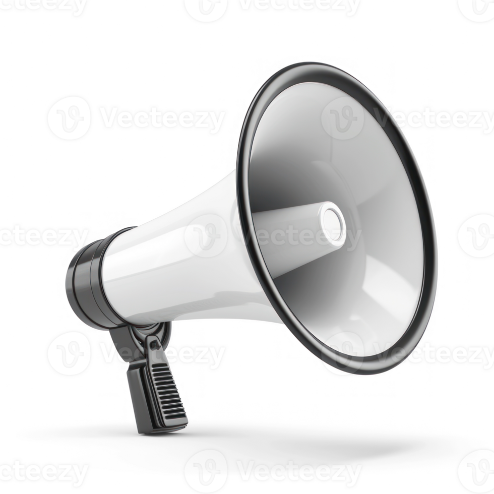 realistic 3d megaphone on transparent background png