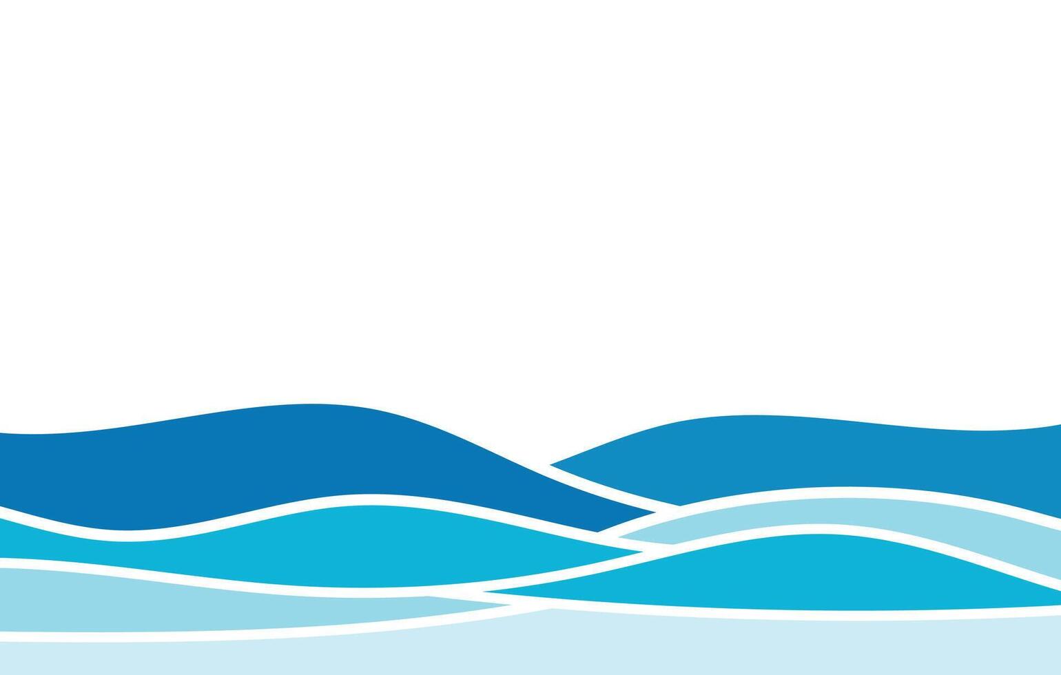 blue wave water sea background design template vector