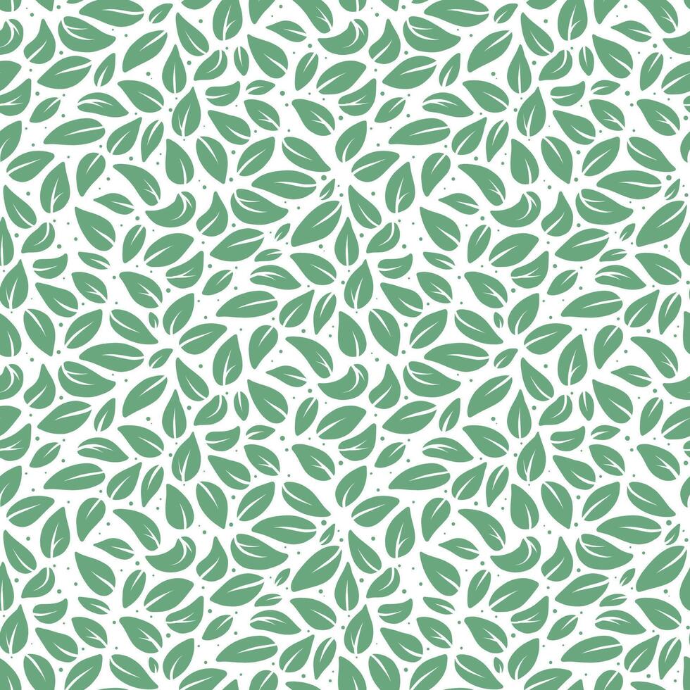 simple green leaf seamless pattern background vector