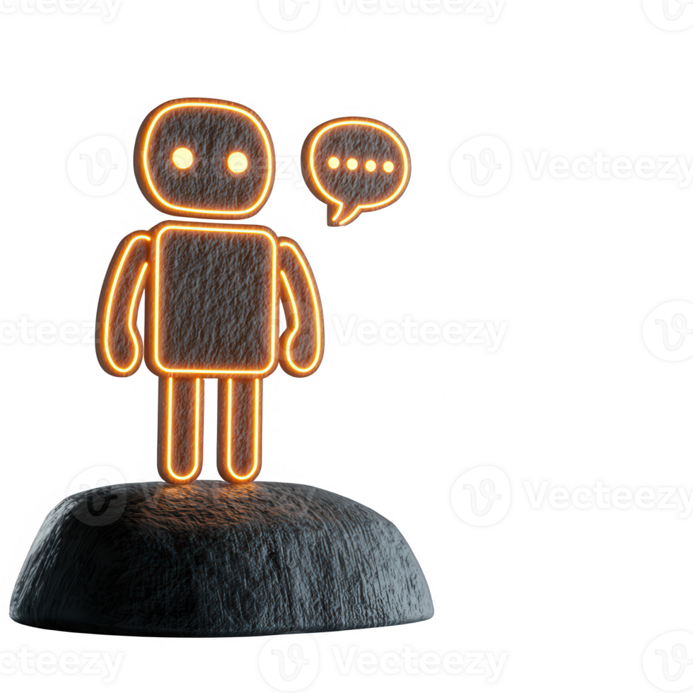 A glowing figure symbolizing communication and connection in a digital world. png