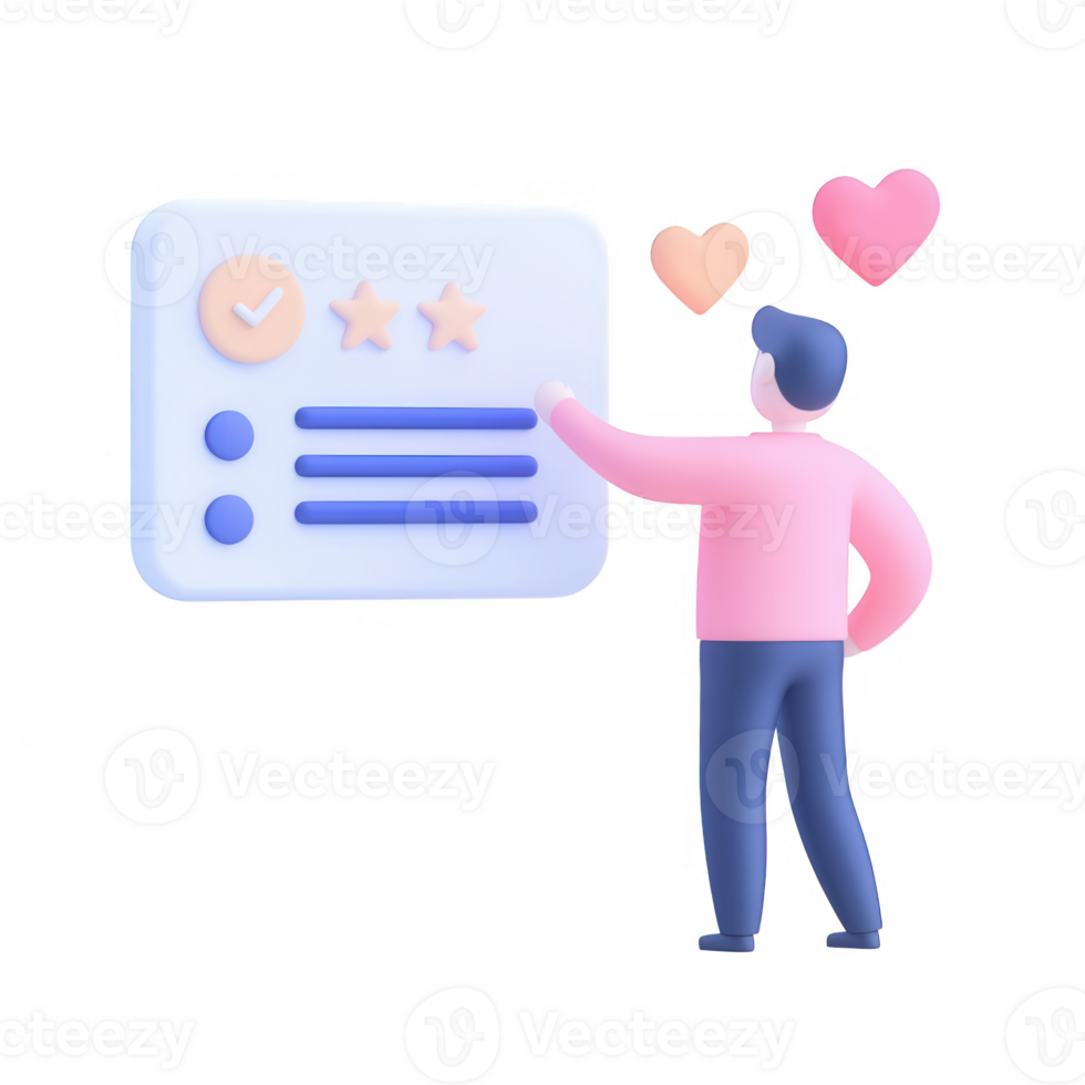 A person interacting with a digital feedback form displaying ratings and emotions. png