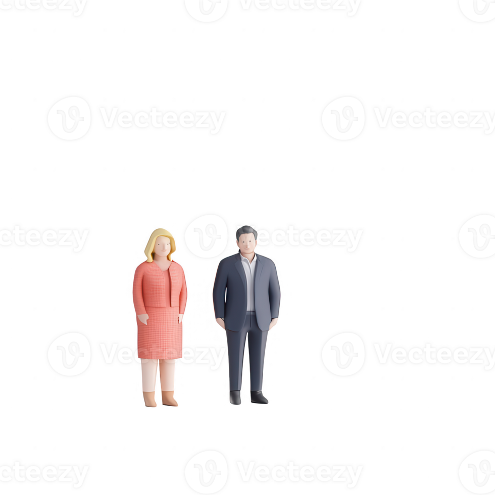 Two professional figures standing together, representing collaboration and teamwork. png