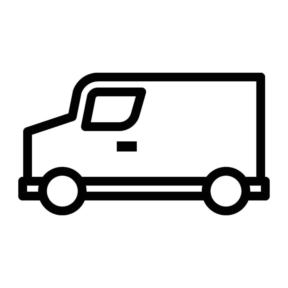 Passenger Van icon - outline vector