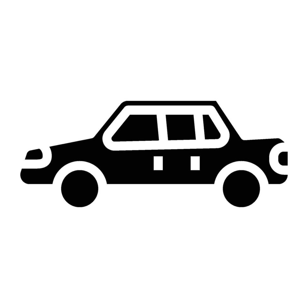 Sedan Car icon - solid vector