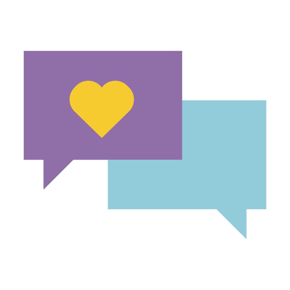 Love Chat wedding icon - filled line vector