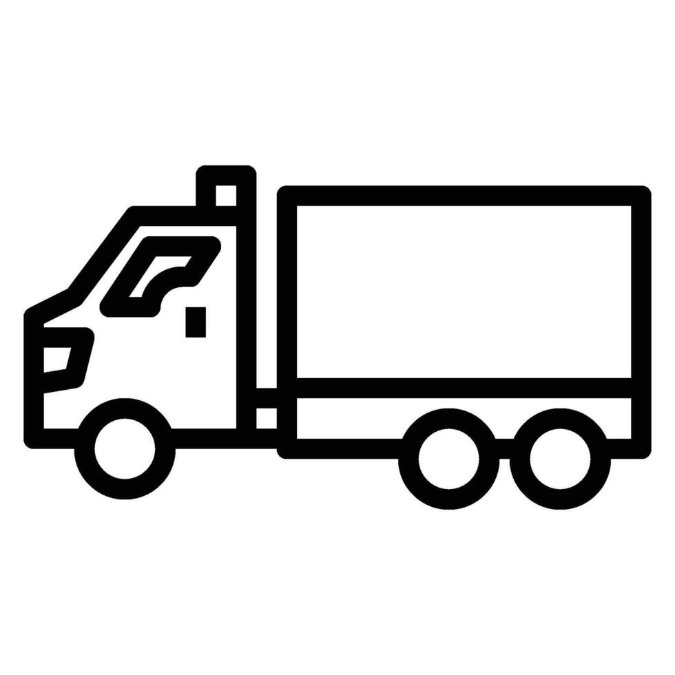 Trailer Truck icon - outline vector