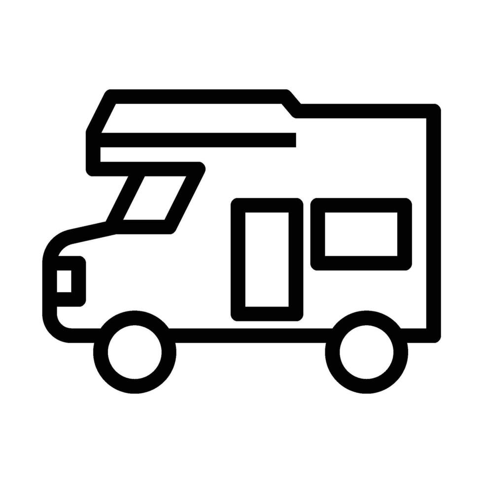 Camper Van icon - outline vector
