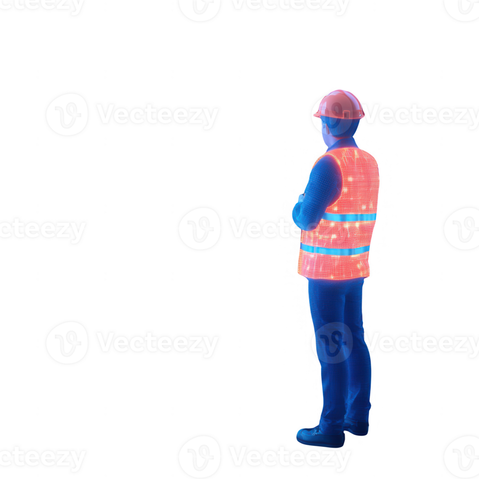 A worker in safety gear, reflecting focus and dedication on the job site. png