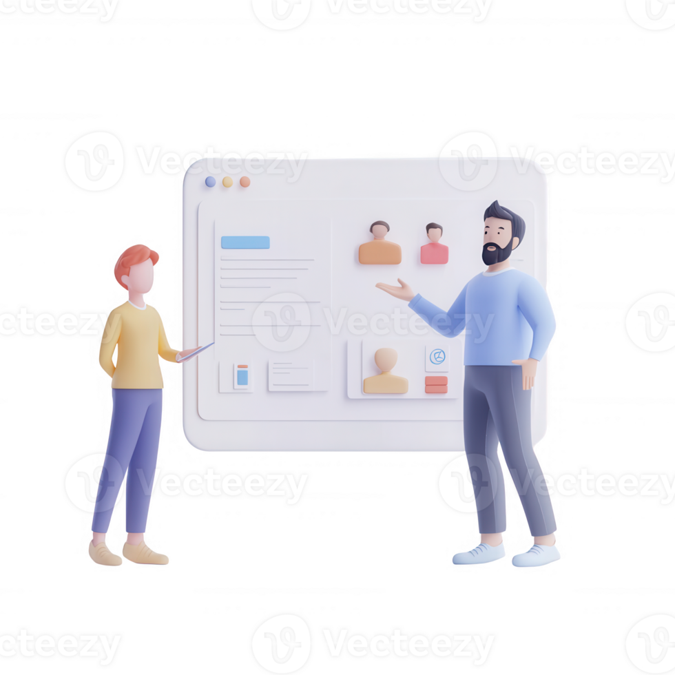 Two professionals engaging in a collaborative discussion about digital strategies. png