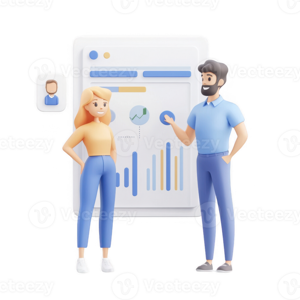 A diverse team discussing data analytics and growth strategies in a modern workspace. png