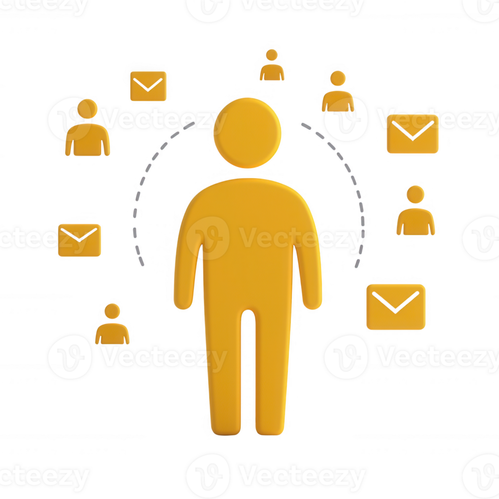 A graphic representation of networking and communication in business settings. png