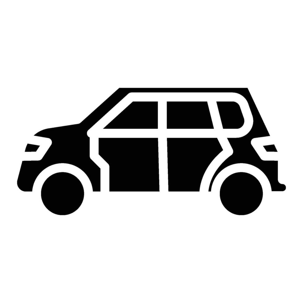 MPV Car icon - solid vector