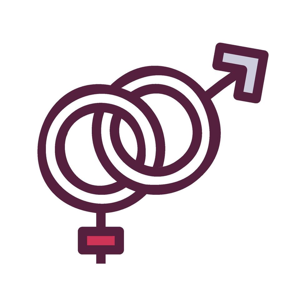 Sex wedding icon - filled line vector