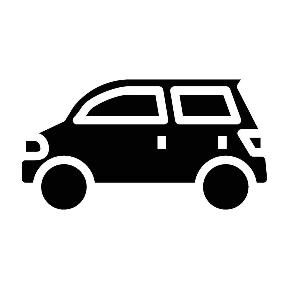 Hatchback Car icon - solid vector
