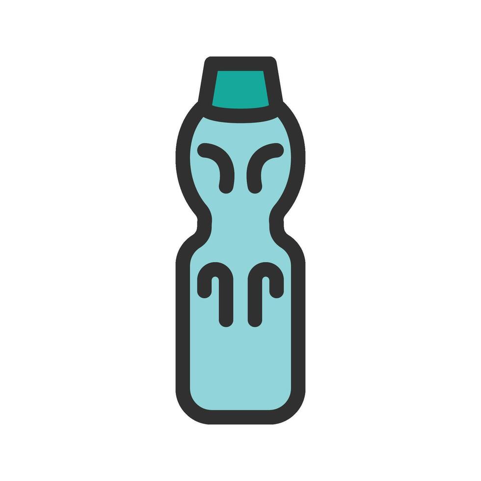 Ramune Soda Bottle icon - filled line vector