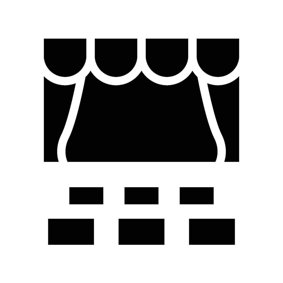 theatre icon - Solid vector