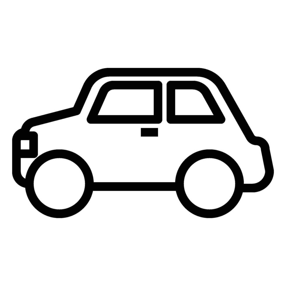 Mini Cooper icon - outline vector