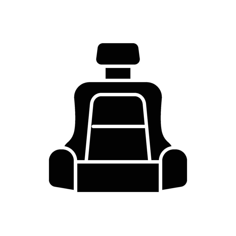 Car Safety Seat Design icon solid vector