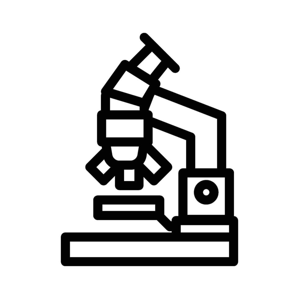 Microscope icon - line vector