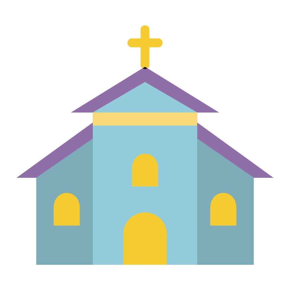 Church wedding icon - filled line vector