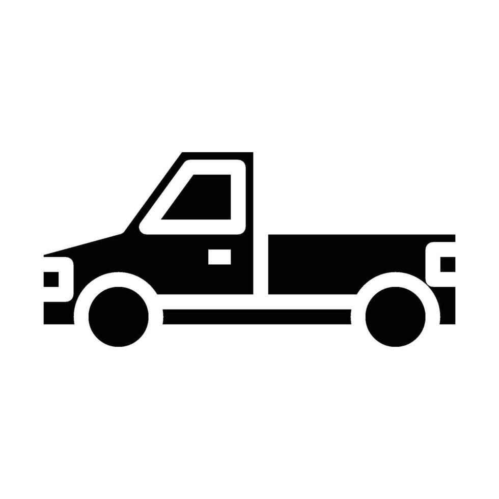 Pickup icon - solid vector