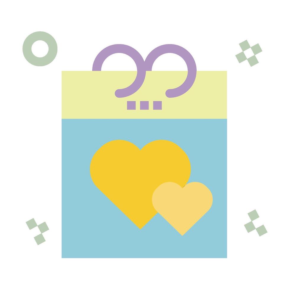 Date wedding icon - filled line vector