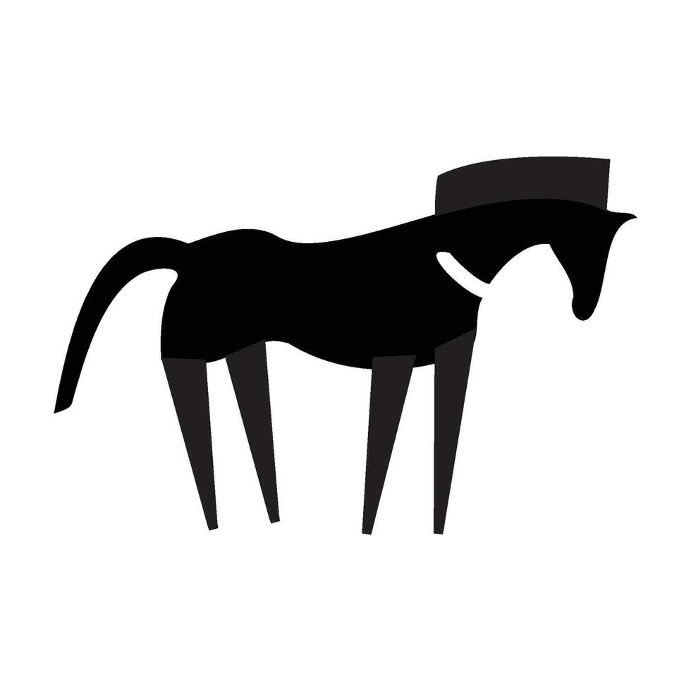 Horse Side View icon solid vector