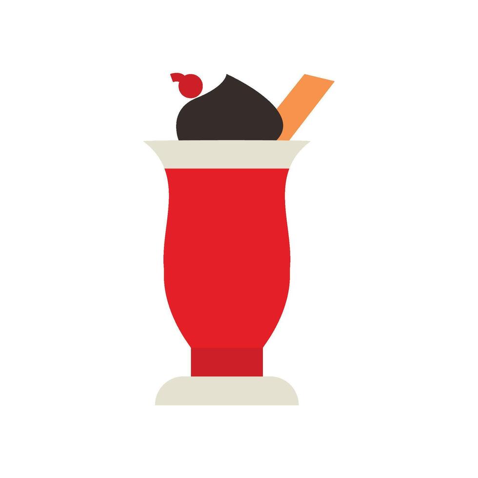 Milkshake Beverage icon - flat vector