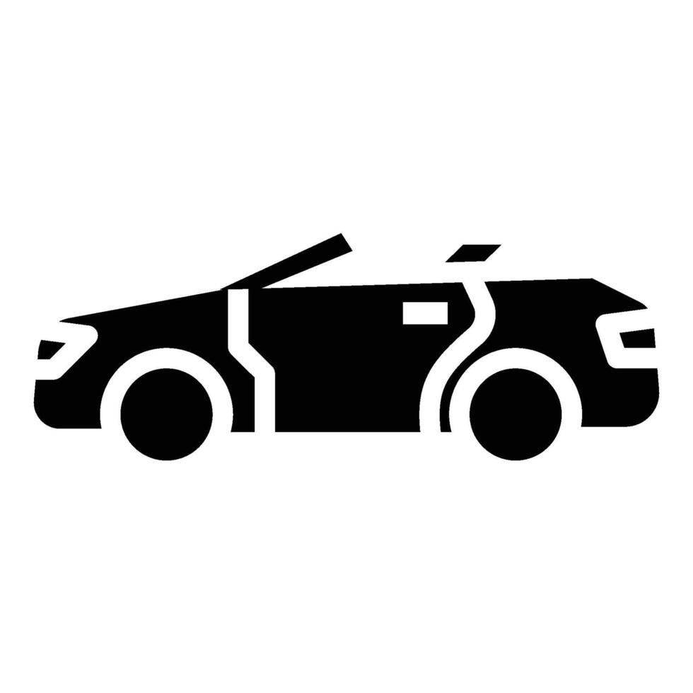 Convertible Car icon - solid vector