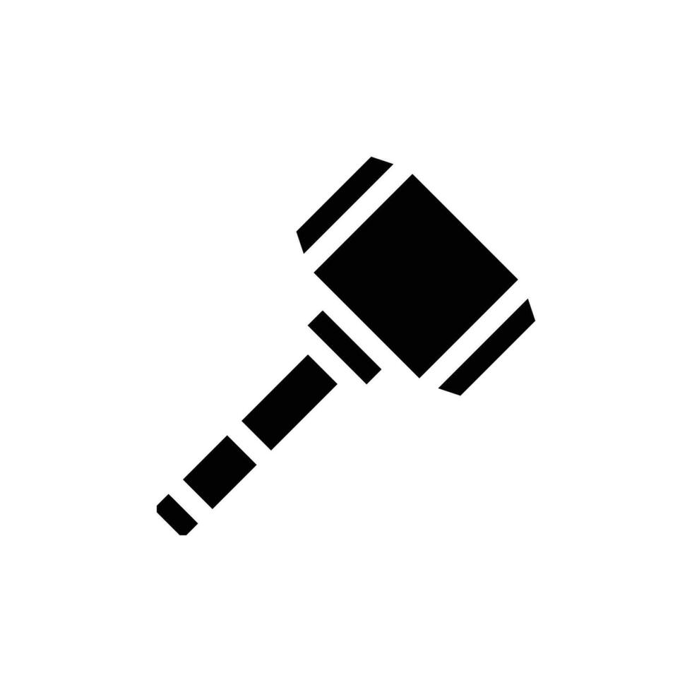 Heavy Hammer icon - solid vector