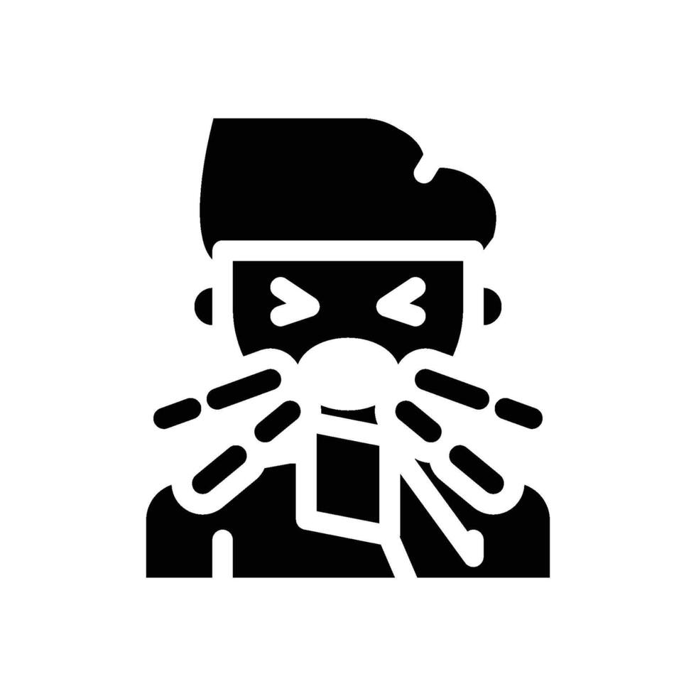 Cough icon - solid vector