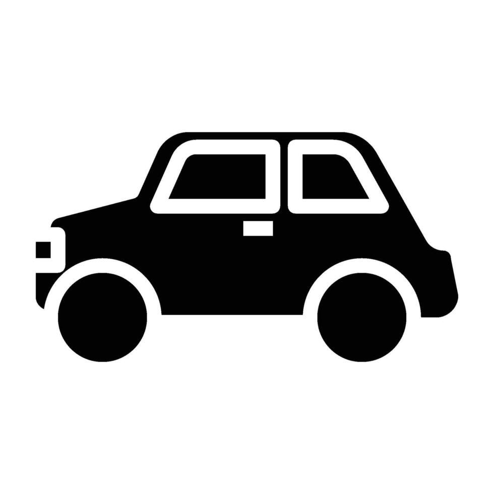 Mini Cooper icon - solid vector