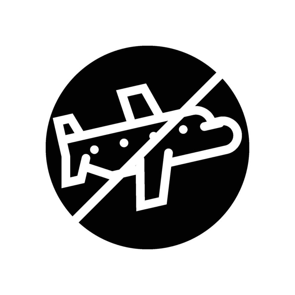 No Flight icon - solid vector