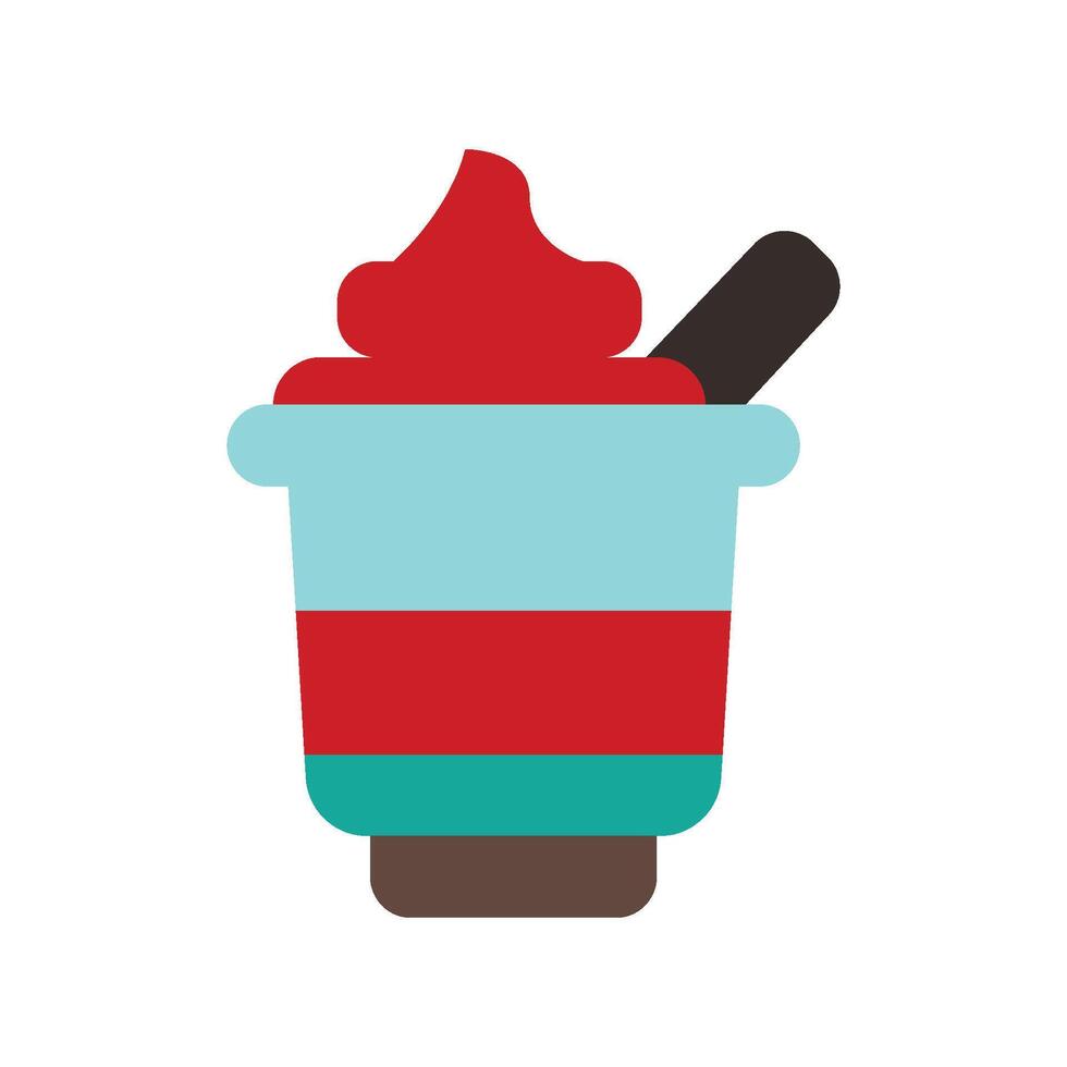 Yoghurt Food icon - flat vector
