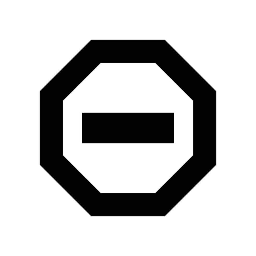 stop icon solid vector