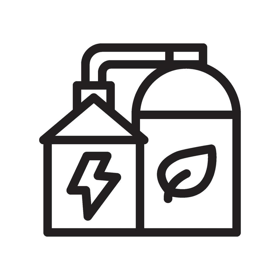 biogas icon line vector