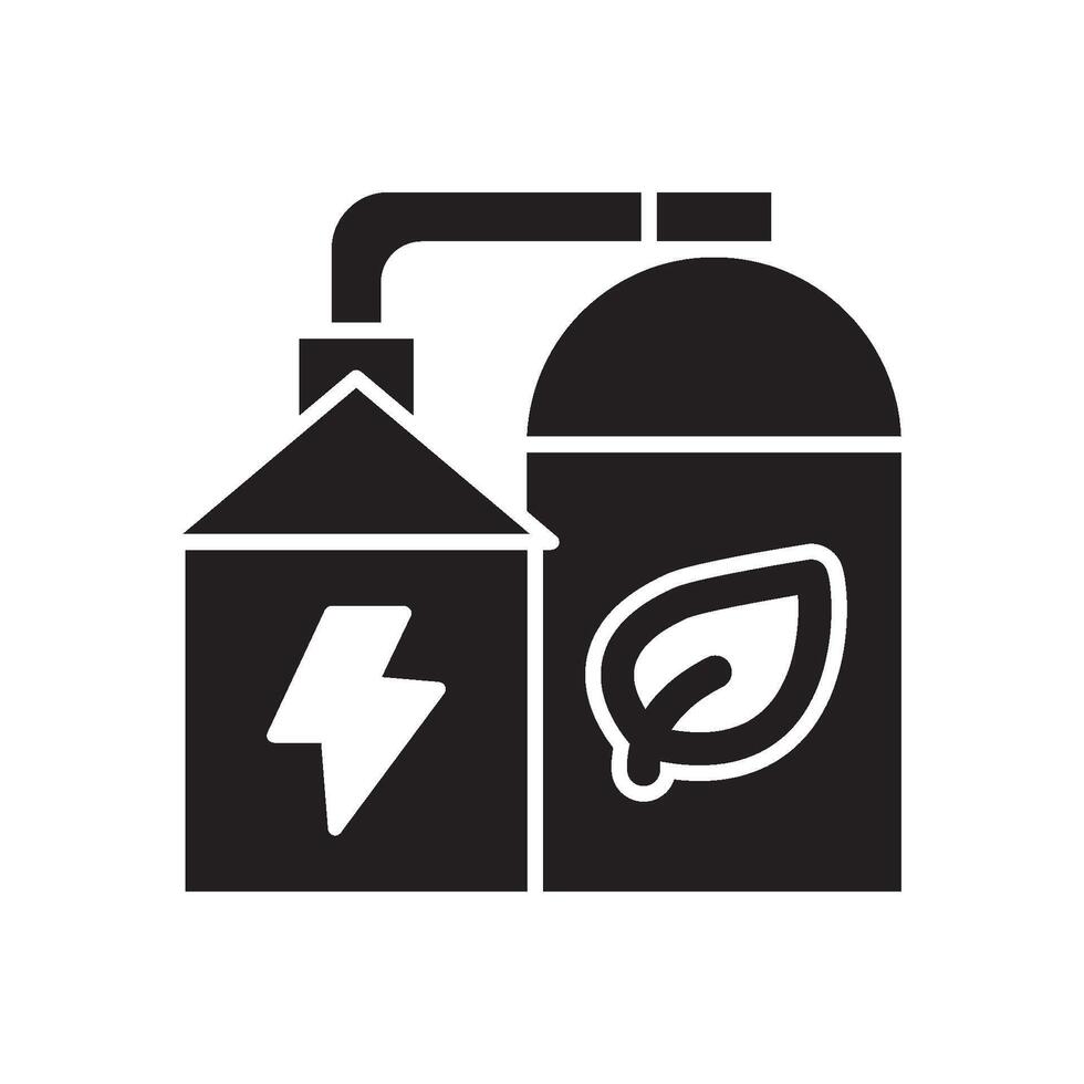 biogas icon solid vector