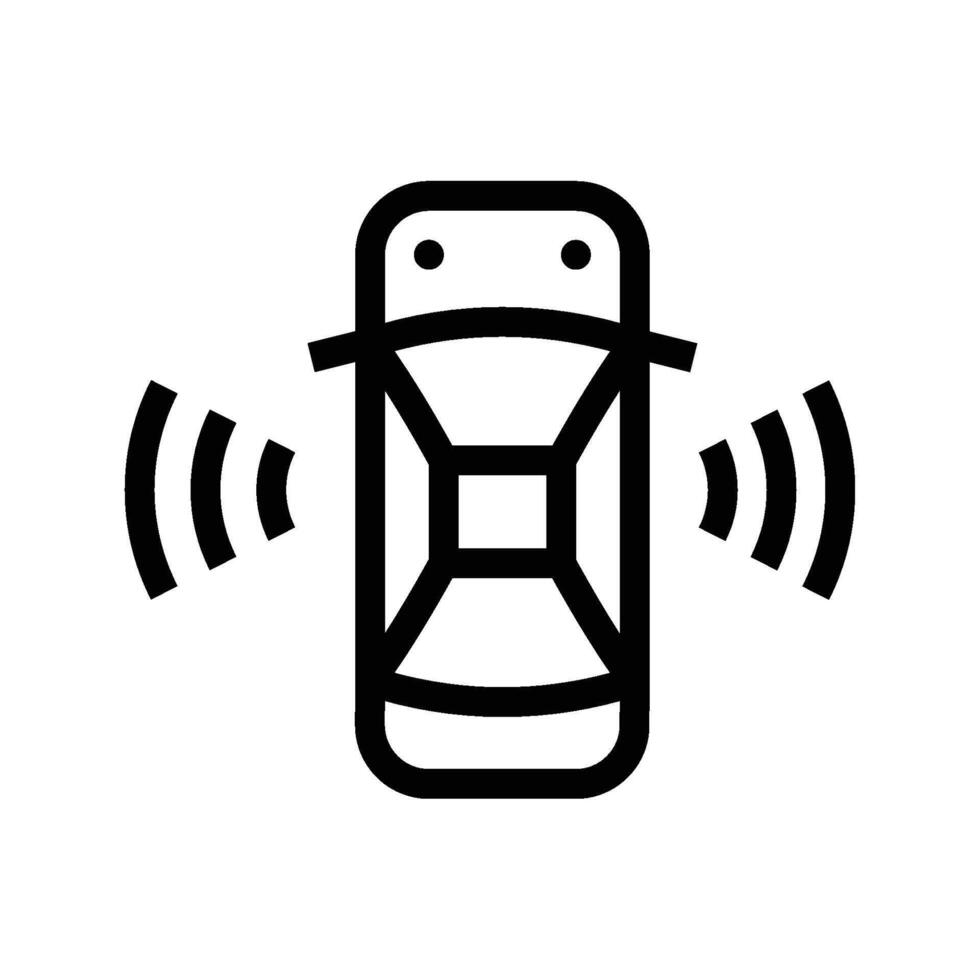 car sensor icon line vector