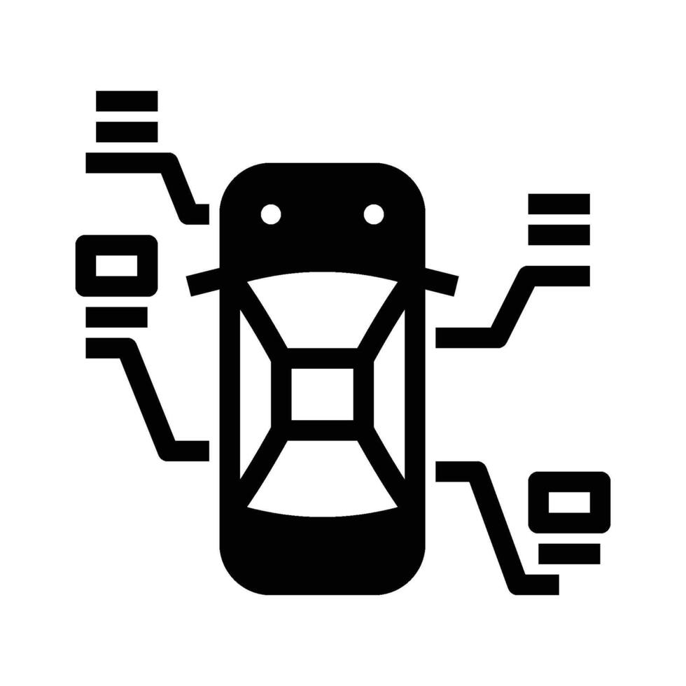 car condition icon solid vector